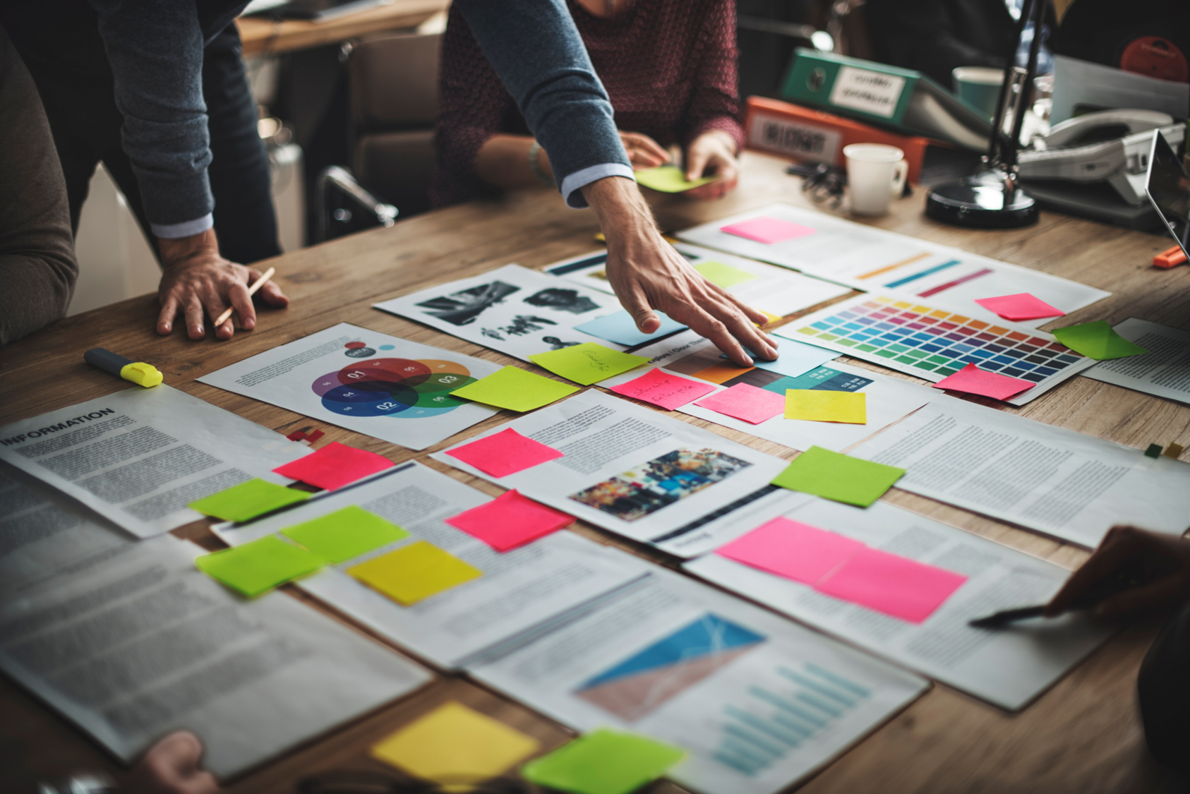 Planning notes and strategy session materials
